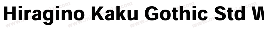 Hiragino Kaku Gothic Std W8字体转换